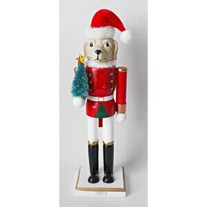 2022 Dog Nutcracker Christmas Holiday 13.5" Wood
